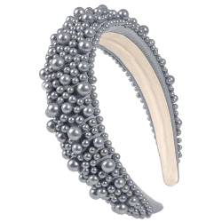 Eleganter Schwamm-Kopfschmuck, zartes Haar-Accessoire, modische Perlen, eingelegtes Stirnband, Haar-Accessoire für Hochzeiten, Hochzeits-Haarschmuck von FUKAJOMFEN