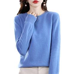 FULBHPRINT Kaschmirpullover Damen O-Ausschnitt Pullover Herbst Winter Damen Jacke Solid Casual Knit Wolle Top von FULBHPRINT