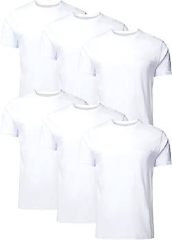FULL TIME SPORTS® FTS-634 6 Pack All White Round Neck Tech T-Shirts (12) Large, White von FULL TIME SPORTS