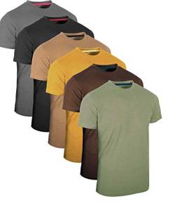 FULL TIME SPORTS® FTS-634 6 Pack Vintage Assorted Round Neck Tech T-Shirts (13), XXX-Large von FULL TIME SPORTS
