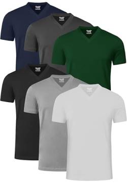 FULL TIME SPORTS 6 Pack Sortiert V-Ausschnitt Tech T-Shirts (1) Large von FULL TIME SPORTS