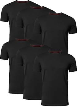FULL TIME SPORTS - 634 6 Pack Tech Schwarz Rundhals T-Shirt Combo (10) - XXX-Large von FULL TIME SPORTS