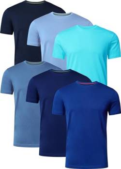 FULL TIME SPORTS T Shirt Herren 6er Pack TshirtFTS-634-BLUES-1-L von FULL TIME SPORTS