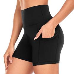 FULLSOFT 7er-Pack Leggings mit hoher Taille für Damen, butterweich, nicht durchsichtig, Yogahose, Workout, Laufen, Leggings, schwarz, S/M von FULLSOFT