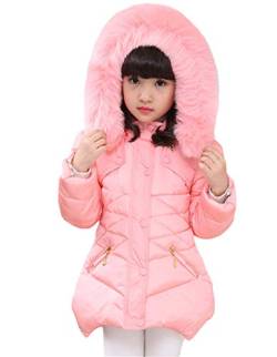 FULUOYIN Mädchen Winterjacke mit Fellkapuze 1 Farbe Einer Jacke Outerwear Verdichte Kinderjacke Wintermantel von FULUOYIN