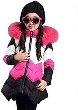 FULUOYIN Mädchen Winterjacke mit Fellkapuze 3 Farbe Einer Jacke Outerwear Oberbekleidung Verdichte Kinderjacke Wintermantel von FULUOYIN