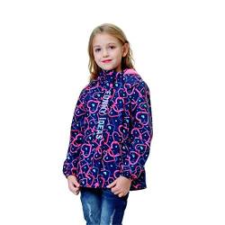 FULUOYIN Übergangsjacke Mädchen mit Warme Fleecefütterung Blume Zebra Print Regenjacke Softshelljacken Wanderjacke Outdoorjacke von FULUOYIN