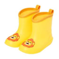 FUNCOO PLUS Baby-Gummistiefel für Jungen und Mädchen, kleine Kinder, Tier-Löwen-Gummistiefel, Regenstiefel, Gummistiefel, wasserdichte Stiefel, 1–6 Jahre von FUNCOO PLUS