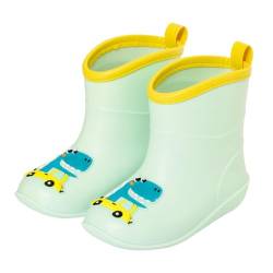 FUNCOO PLUS Kleinkind-Baby-Dinosaurier-Gummistiefel für Jungen und Mädchen, kleine Kinder-Auto-Gummistiefel, Säuglings-Regenstiefel, Gummistiefel, wasserdichte Stiefel, 1–6 Jahre von FUNCOO PLUS