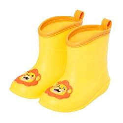 FUNCOO PLUS Kleinkind Baby Gelbe Gummistiefel für Jungen Mädchen, Kleinkinder Kinder Gummistiefel Regenstiefel Gummistiefel Wasserdichte Stiefel 1-6 Jahre von FUNCOO PLUS