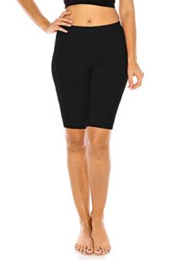 FUNGO Leggings Für Damen 1/2 Länge Capri Damen Sporthose Bunte Yoga Leggins F12 (38, Schwarz) von FUNGO