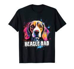 Beagle Dad Hund Hunde Hunderasse T-Shirt von FUNNY ART