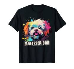 Malteser Dad Hund Hunde Hunderasse T-Shirt von FUNNY ART