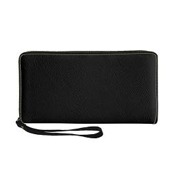 Lange Brieftasche Löwentanzdruck Clutch Wallets Reißverschluss mit großer Kapazität (Color : Black) von FUNNYBSG