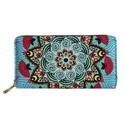 Womens Wallet Bohemia Clutch Wallets Credit Card Coin Bill Try Fold Accordion (Color : A) von FUNNYBSG
