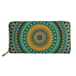 Womens Wallet Bohemia Clutch Wallets Credit Card Coin Bill Try Fold Accordion (Color : Green) von FUNNYBSG