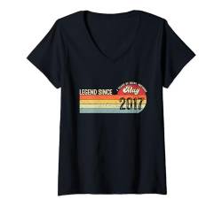 Damen Lustige Legende zum 7. Geburtstag seit Mai 2017, 7 Jahre alt T-Shirt mit V-Ausschnitt von FUNNYEXPRESS