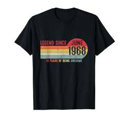 Juni 1968 56. Geburtstag Dekor Vintage Legend Since 1968 T-Shirt von FUNNYEXPRESS