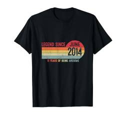 Juni 2014 10. Geburtstag Dekor Vintage Legend Since 2014 T-Shirt von FUNNYEXPRESS