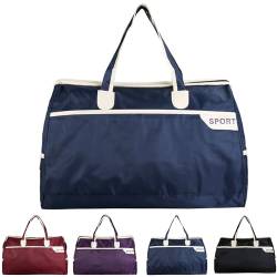 FUNSEED Große Reisetasche, Handgepäck für Damen und Herren, 47 x 21 x 32 cm, für Fitnessstudio, Sport, persönliche Gegenstände, Blau, Tragbare Reisetasche von FUNSEED