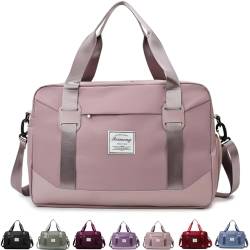 FUNSEED Großes Handgepäck, Reisetaschen für Damen und Herren, 47 x 19 x 32 cm, persönliche Gegenstände, Turnbeutel, Pink, Tragbare Reisetasche von FUNSEED