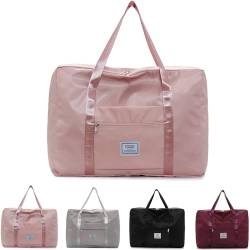 FUNSEED Reisetasche für Damen und Herren, 52 x 19 x 39 cm, große Kapazität, leicht, Handgepäcktasche, Pink, Tragbare Reisetasche von FUNSEED