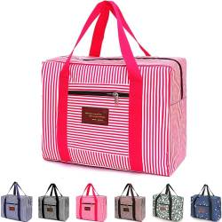 FUNSEED Reisetasche für Damen und Herren, 78 l, groß, wasserdicht, Handgepäcktasche, Rot/Ausflug, einfarbig (Getaway Solids), Large 78L, Leichtgewichtig von FUNSEED