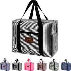 FUNSEED Reisetasche für Damen und Herren, 78 l, groß, wasserdicht, Handgepäcktasche, Schwarz, Middle 41L, Leichtgewichtig von FUNSEED