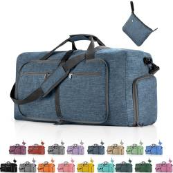 FUNSEED Reisetasche für persönliche Gegenstände, 65 l, Handgepäck, Wochenendtasche, Turnbeutel für Damen und Herren, Blau, 115L, Tragbare Reisetasche von FUNSEED