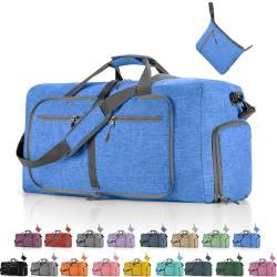 FUNSEED Reisetasche für persönliche Gegenstände, 65 l, Handgepäck, Wochenendtasche, Turnbeutel für Damen und Herren, Himmelblau, 85L, Tragbare Reisetasche von FUNSEED