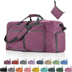 FUNSEED Reisetasche für persönliche Gegenstände, 65 l, Handgepäck, Wochenendtasche, Turnbeutel für Damen und Herren, deep purple, 115L, Tragbare Reisetasche von FUNSEED