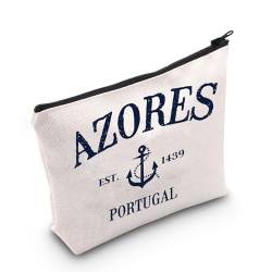 Azoren Inseln Reise Urlaub Geschenk Portugal Reisende Geschenk Azoren Inseln Portugal Anker Kosmetiktasche, Azoren UK, 0 Stück von FUNYSO