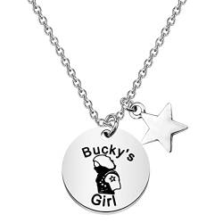 Barne Geschenk Bucky's Girl Halskette Superheld Fan Geschenk für Film Fandom Mädchen, S, Metall, NA UNKNOW von FUNYSO