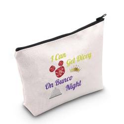 Bunco Game Night Gift I Can Get Dicey On Bunco Night Kosmetiktasche, Bunco-Preisgeschenk, Dicey UK, 0 Stück von FUNYSO