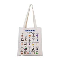 FUNYSO Community TV Show inspiriertes Geschenk Community Tote Bag Community Merchandise Community Fans Geschenk, beige, 0 von FUNYSO