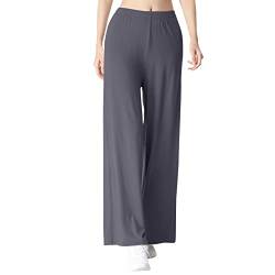 FUPODD Culottes Hosen Damen leichte Sommerhose, Damen Jogginghose Langgröße Figurformende Hose mit Bauchdeckenstraffung fur Damen Sommerhosen Weites Bein Marlenehose Damen Elegant Hohe Taille von FUPODD