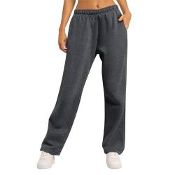 FUPODD Jogginghose Damen Freizeithose mit Taschen für Sport Yoga Tanz Jogging Jogger Sporthose Sommerhose Trainingshose Streifen Sweatpants Stretch Bequeme Sommerhose Damen Leicht Weites Bein von FUPODD