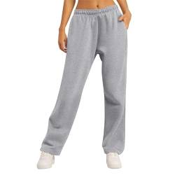 FUPODD Jogginghose Damen Langgrösse Schwarze Hose Elegant Freizeithose mit Gummibund Arbeitshose Stretch Chinohose Damen Derbe Sweatpant Wanderhose Herbst Sporthose Lang High Waist von FUPODD