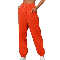 FUPODD Jogginghose Damen Warm Baggy Hose Relaxed Fit Wanderhose Herbst Trainingshose Damensweathose Sporthose mit Handytasche Trekkinghose Winter Freizeithose Baumwolle Bootcut Bequeme Hosen von FUPODD