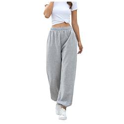 FUPODD Laufhose Damen Lang Jogginghose Damen Weites Bein Cargohose Damen Baggy Freizeithose Sporthose Trainingshose Winter Jogginghosen Weites Bein Palazzo Hosen Elegant Fahrradhose von FUPODD