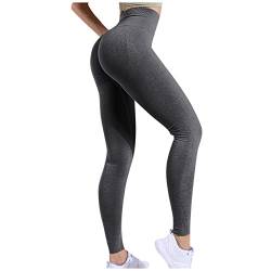 FUPODD Sport Leggings,Po Push-Up Hose Sport Leggings Damen Booty Scrunch Leggings High Waist Blickdicht Nahtlos Sporthose Eng Einfarbig Sportleggings Hose Große Größen Fitnesshose Langgrösse von FUPODD