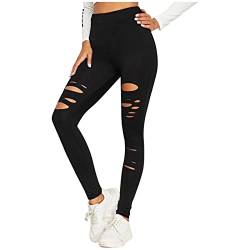 FUPODD Sport Leggings Damen High Waist Blickdicht Nahtlos Po Push-Up Hose mit Löcher Leggings Durchsichtig Leggings Booty Scrunch Elastisch Yogahose Jersey Slim Fit Jogginghose Hohe Taille von FUPODD