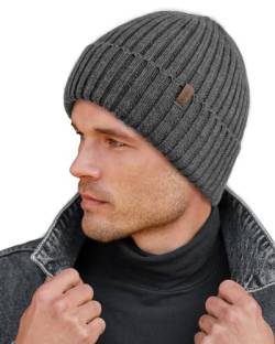 FURTALK Unisex Winter Beanie Grobstrick Mütze mit weiches Fleecefutter Warm Wintermütze für Herren und Damen von FURTALK