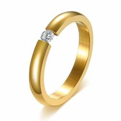 FUSHENGTER Ring Herren Ringe Männer Fingerring Damen Biker Ring Ehering Einfache Verlobungsringe für Damen und Herren, elegant, dünn, Hochzeitstag, 11. Frau von FUSHENGTER