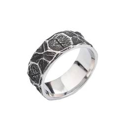 FUSHENGTER Ring Herren Ringe Männer Fingerring Damen Biker Ring Ehering Einzigartiger nordischer Vintage-Wikinger-Ring für Herren, Biker, modische Geschenke, 12 StyleA von FUSHENGTER