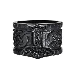 FUSHENGTER Ring Herren Ringe Männer Fingerring Damen Biker Ring Ehering Norse Herrenring Rock Punk Gothic 10 RC-576B von FUSHENGTER