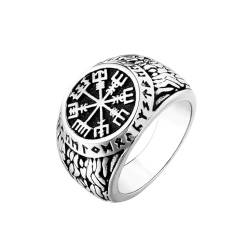 FUSHENGTER Ring Herren Ringe Männer Fingerring Damen Biker Ring Ehering Vintage Wikinger Ring Herren Jungen Nordischer Wikinger Ring männlich 11 von FUSHENGTER