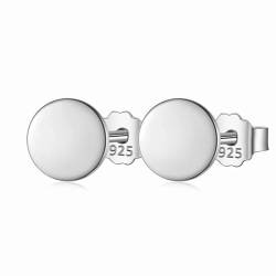 Ohrringe Damen Ohrstecker Frauen Geschenk Modische, Süße, Geometrische, Runde Ohrstecker Für Damen, Hochzeit, Party, Geburtstag, Da1703-Silber von FUSHENGTER