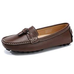 FUSHITON Damen Loafers Mokassin Flache Slip-On Mode Lässig Schuhe Frauen Leder Bootsschuhe Pantoffeln Geschäftlich Penny von FUSHITON