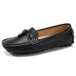 FUSHITON Damen Loafers Mokassin Flache Slip-On Mode Lässig Schuhe Frauen Leder Bootsschuhe Pantoffeln Geschäftlich Penny von FUSHITON